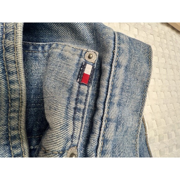 Vintage Tommy Hilfiger Jeans Womens 12 Y2k Cropped 25" Boyfriend Mid Rise Denim - Picture 8 of 16